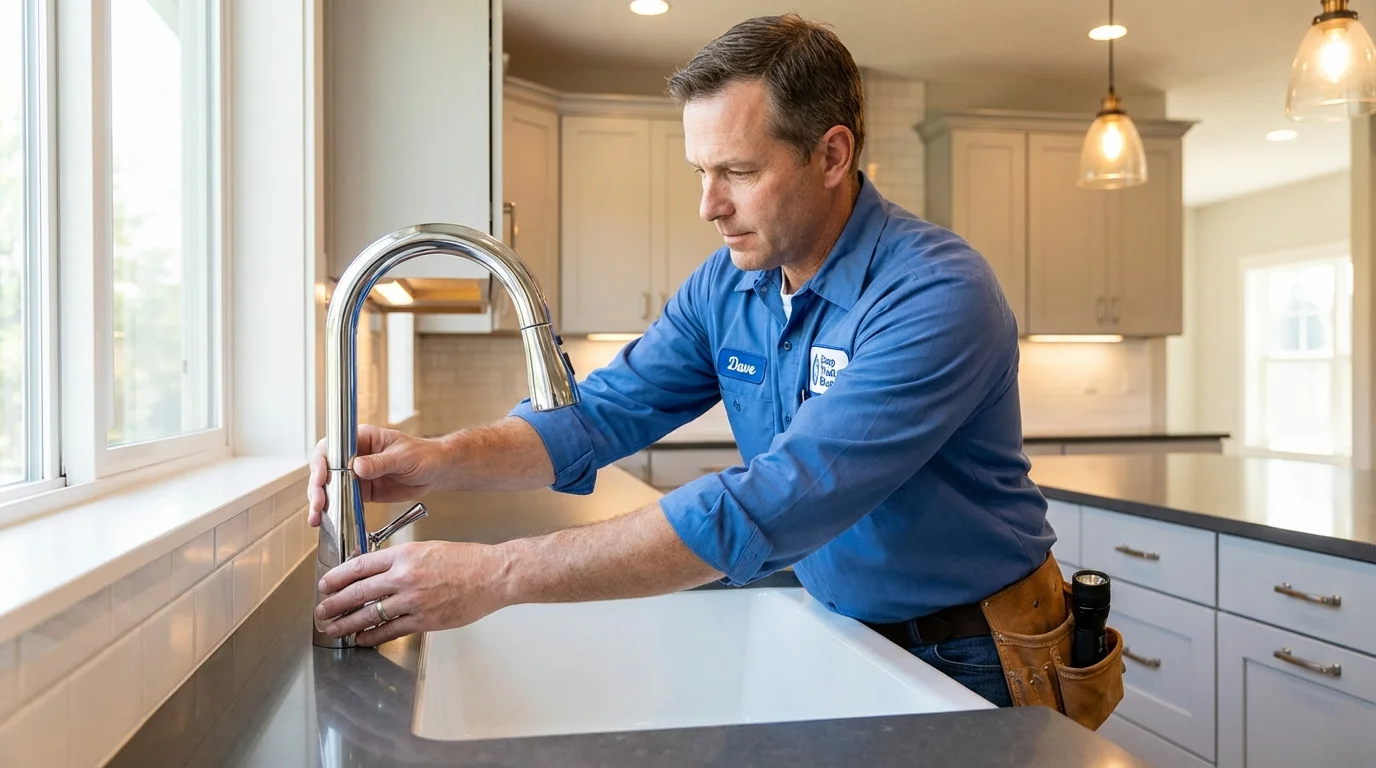 Kitchen faucet installation by Johns Plumbing LLC in Mason